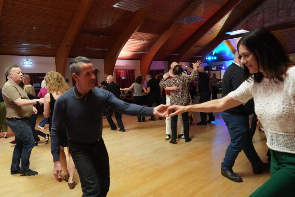 Dancers learning together at a BedsBucks class night in Buckingham.